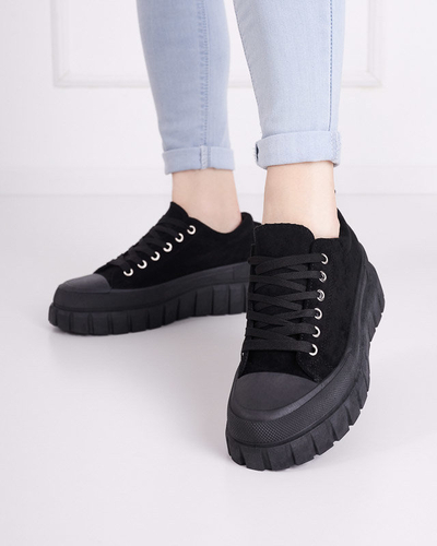 OUTLET Magas női fekete Maomis tornacipő - Lábbeli