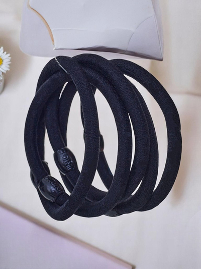 Royalfashion 5 darabos fekete hajgumi szett Nerov