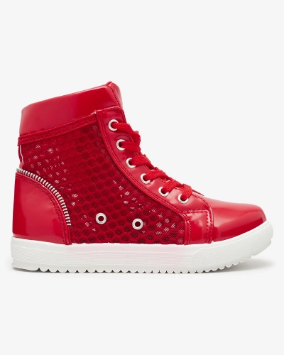 Piros lány magas szárú tornacipő Borris- Footwear