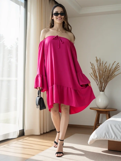 Royalfashion Női ruha spanyol stílusban fodrokkal, oversized