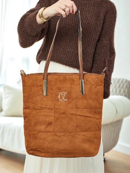 Caryenne női shopper táska öko velúr