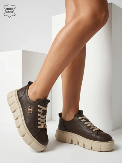 Taures sportos női sneakerek természetes bőrből