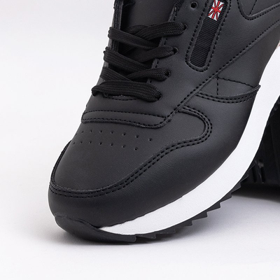 Fekete női sportcipő fehér és piros betétekkel Sigom- Cipő