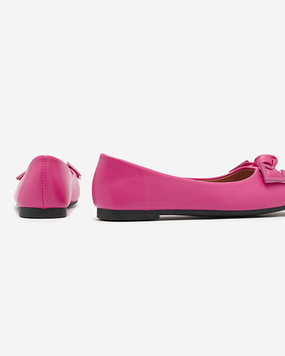 Női rózsaszín balerinák orrdíszítéssel Caxien- Footwear
