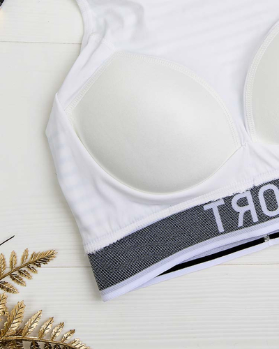 Royalfashion női csíkos sportmelltartó