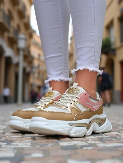 Royalfashion Női sportcipők vastag talpon Lesalli