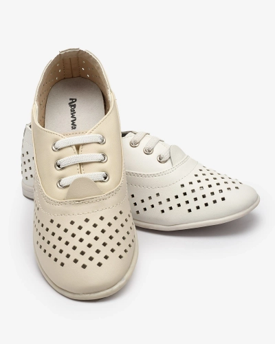 Fehér gyermek áttört mokaszin Janno- Footwear