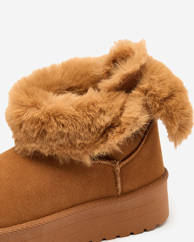 Royalfashion Boots a'la női hócsizma camel színben Goroggo