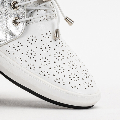 OUTLET Lonsi fehér áttört áttört gyerekcsizma - Lábbeli