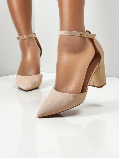 Royalfashion Női eco-suede magassarkú Caldeno