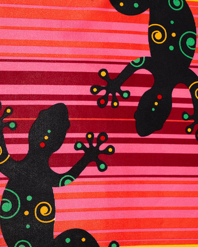 Royalfashion Rózsaszín és sárga nagyméretű strandtörülköző nyomtatással