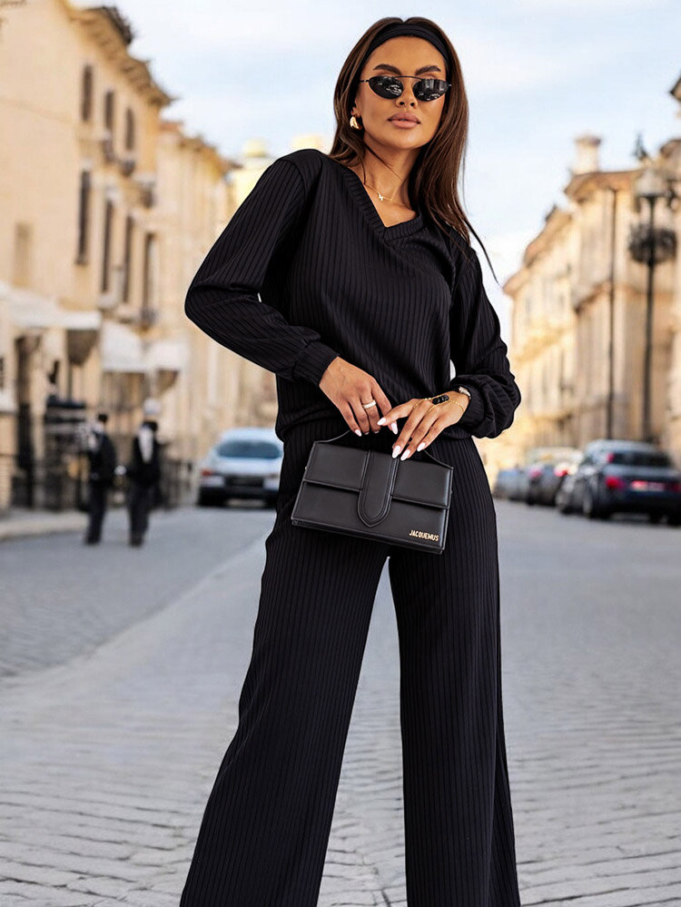 Royalfashion női bordázott pamut szett