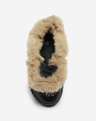 Női sportcipő szőrmével, fekete színben Reyma- Footwear