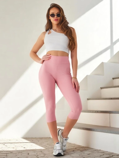 Royalfashion Női bordás 3/4-es pamut leggings