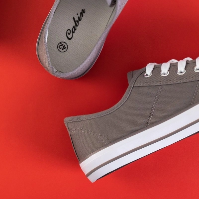 OUTLET Szürke férfi cipők Lucas - Cipő