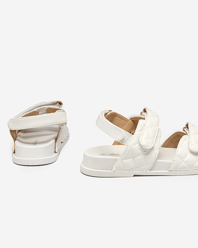 OUTLET Fehér női Korine tépőzáras szandál - Lábbeli