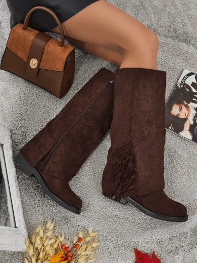 Női öko velúr csizma Ismara felsőrésszel