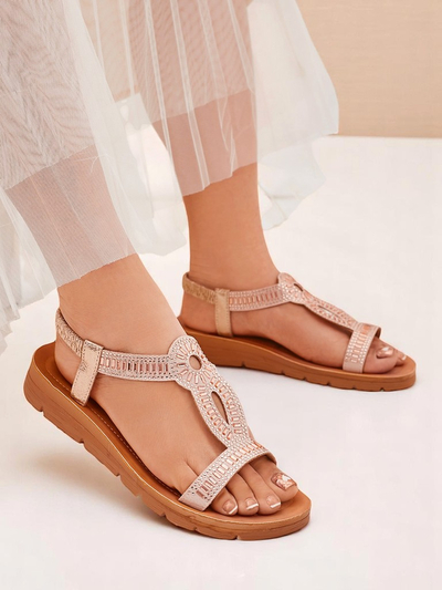 Royalfashion Női szandál dekoratív pántokkal Ava Shine