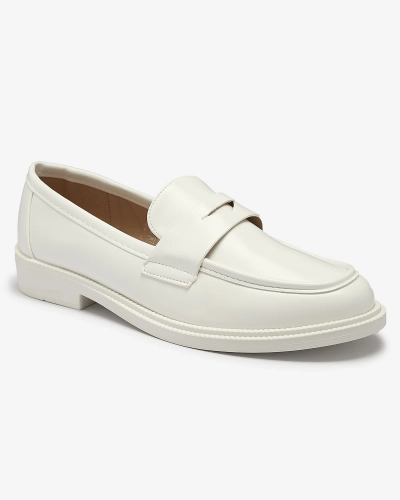 Fehér női mokaszin öko bőrből Zibom- Footwear