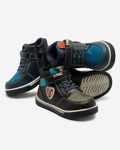 Fekete fiú csizma Wiasio- Footwear