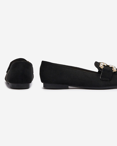 Női fekete mokaszinok Jaorica- Footwear