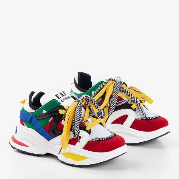 OUTLET Többszínű női tornacipő vastag talppal Eafi - Lábbeli