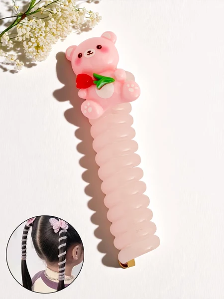 Royalfashion Hajgumi spirál Teddy macival Teddy Twist