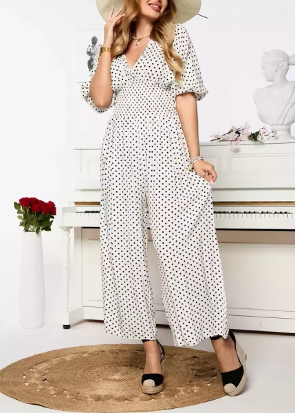 Fehér hosszú női borsóköpeny - Ruházat