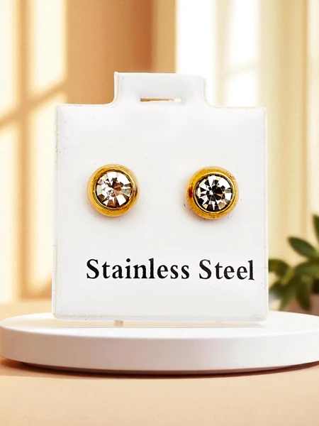 Royalfashion Női karika fülbevaló cirkónia kövekkel