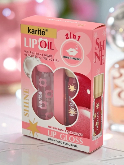Csillámos és színtelen szájfény 2 az 1-ben Lady Bug