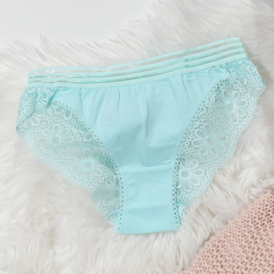 Női menta rövidnadrág csipkével - Fehérnemű
