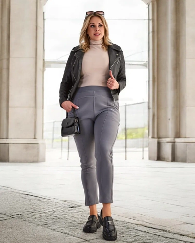 Royalfashion Melegített női treggings nadrág PLUS SIZE