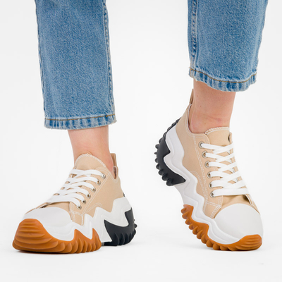 OUTLET Sport bézs női cipő a'la tornacipő Wenova - Lábbeli