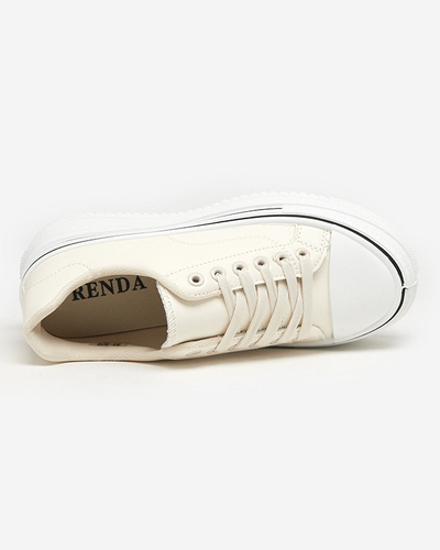 Női krémszínű sportcipő a'la sneakers Aniel - Lábbeli