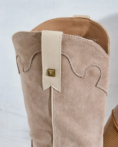 Royalfashion női sarok cowboy csizma Kowib