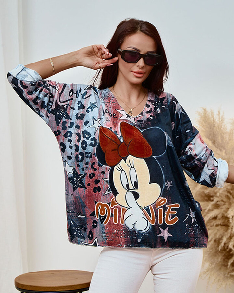 Royalfashion női print blúz