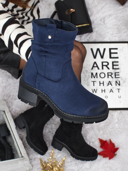 Magas szárú női öko velúr bokacsizma Carmine