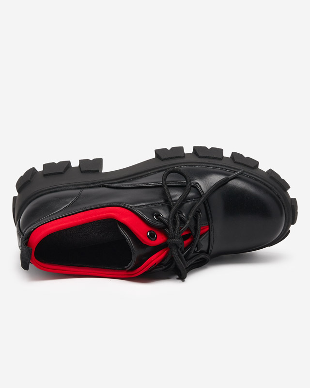 Női eko bőr cipő fekete színben - Lábbeli