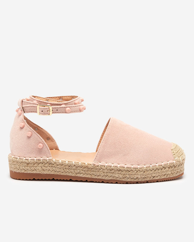 OUTLET Rózsaszín női espadrillák Lonesi jetekkel - Lábbeli