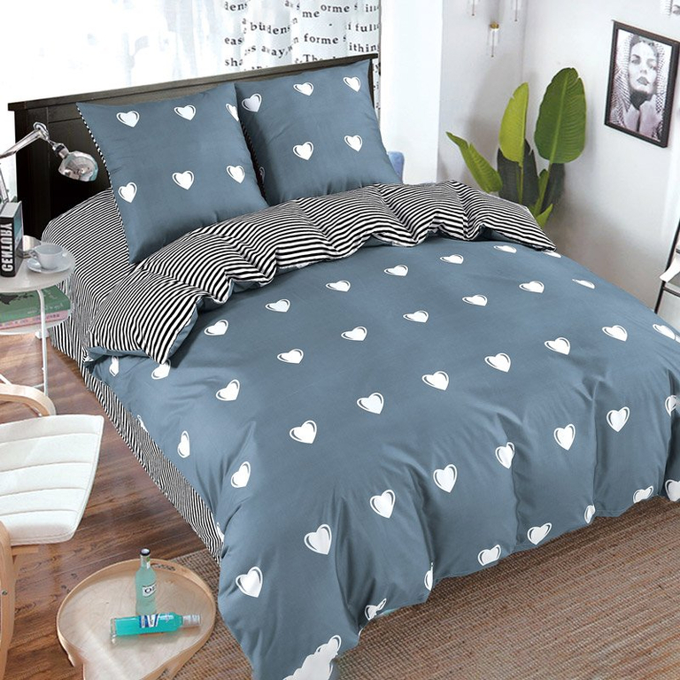 Hearts ágynemű 160x200 3 részes szett - Ágynemű
