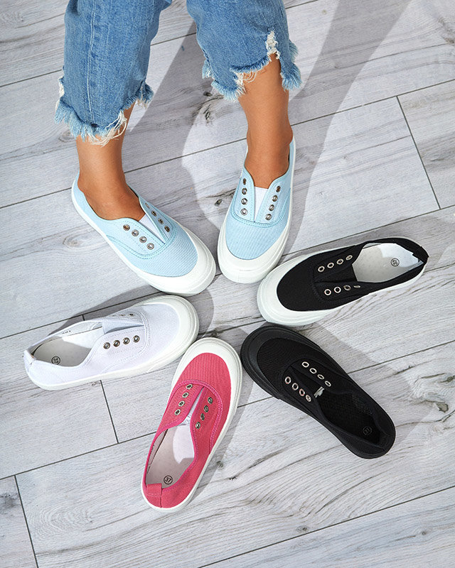 OUTLET Női tornacipő vastagabb talppal fekete színben Askol- Footwear