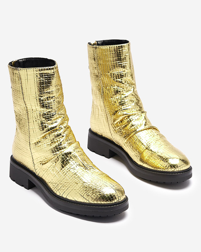 Arany női csizma Ahhy dombornyomással - Lábbeli