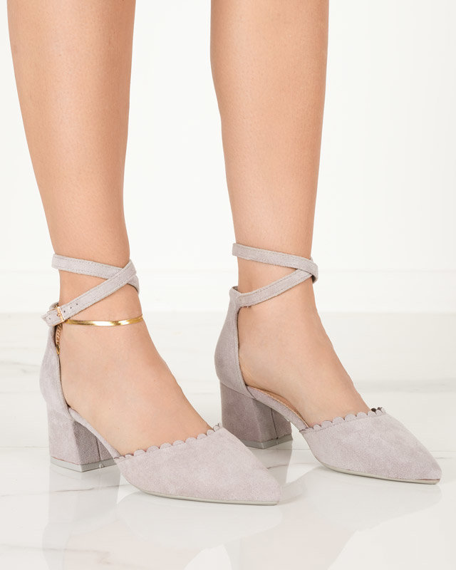 OUTLET Szürke öko-velúr női szandál az Ametis poszton - Lábbeli