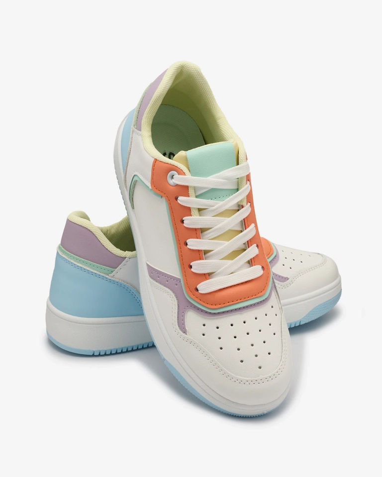 Fehér-narancs sportcipő nőknek Azzafa- Footwear