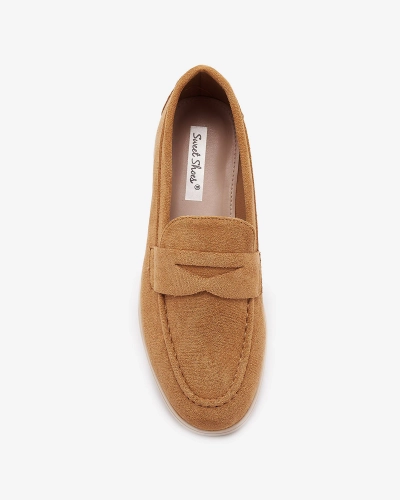 Női öko-szarvasbőr mokaszin teveszínben Daffer- Footwear