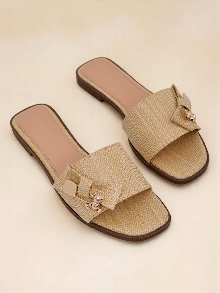 Royalfashion női szalmapapucs szandál Aurelia