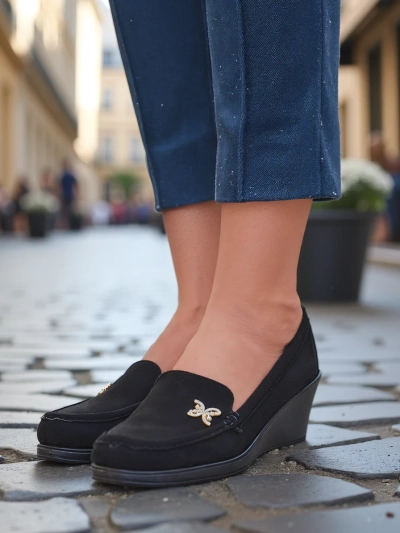 Royalfashion Női mokaszin alacsony sarokkal Lomman