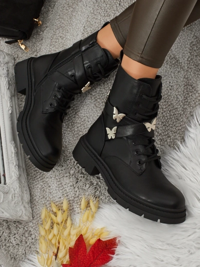 Női worker bakancsok díszítéssel Motill