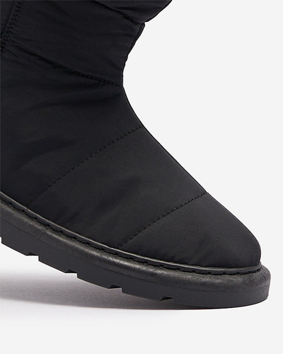 Fekete női csizma a'la hócsizma Kalioli- Footwear