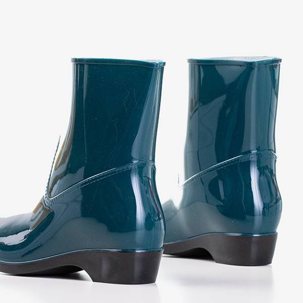 Turkusowe lakierowane kalosze damskie Mariossa - Obuwie